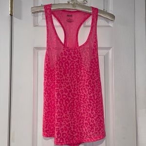 Pink Leopard Jenni Activewear Racerback Flowy Tank